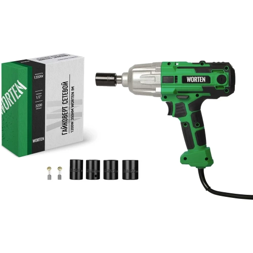 Гайковерт сетевой WORTEN 1200 Вт, 350Hm КА-90000333 Гайковерт сетевой WORTEN 1200 Вт, 350Hm КА-90000333