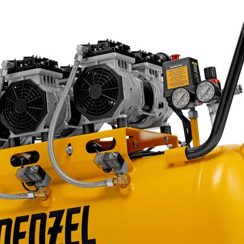 Компрессор безмасляный, малошумный DLS 1800/100,1800 Вт, 3x600, 100 л, 345 л/мин Denzel фото 12