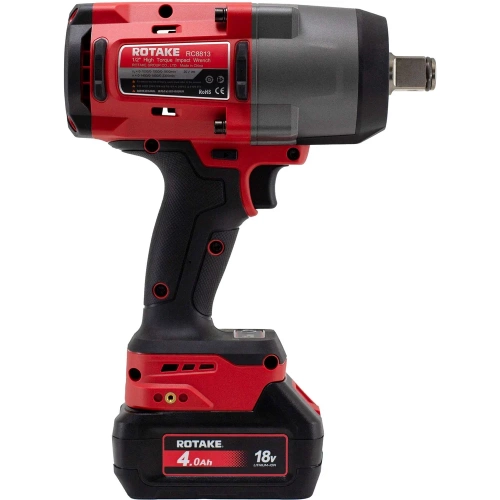 Гайковерт аккумуляторный ударный Rotake 3/4, 1980 Нм, 18В, акб (4Ач), 2шт, в кейсе RC-8813 фото 9