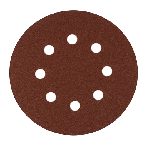 Круг абразивный на ворсовой подложке под "липучку", перфорированный, P 150, 125 мм, 5 шт Сибртех фото 2