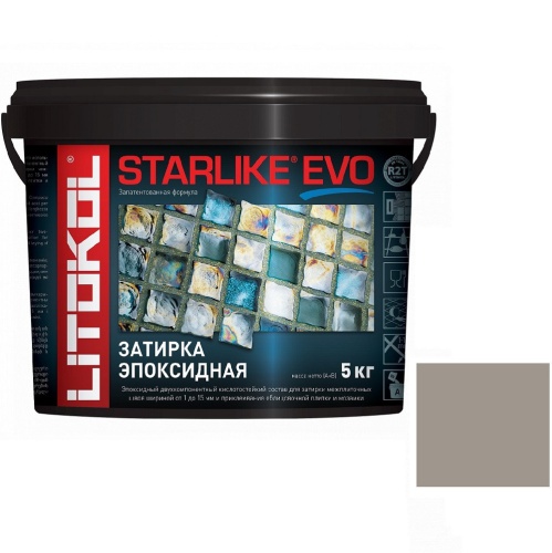 Затирка эпоксидная для швов Litokol Starlike Evo S.215 Tortora 5 кг