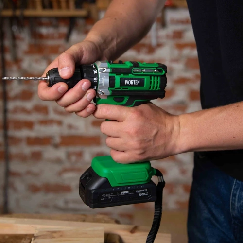 Дрель-шуруповерт WORTEN 2x2.0Ач, 21В, с набором 63 инструмента IM КА-90000574 фото 8 Дрель-шуруповерт WORTEN 2x2.0Ач, 21В, с набором 63 инструмента IM КА-90000574 фото 8