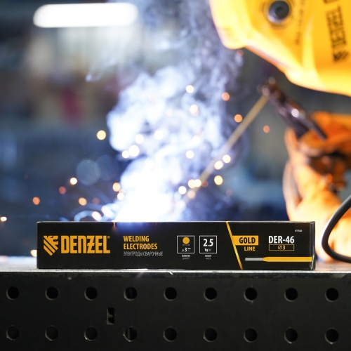 Электроды DER-46 Goldline, диам. 3 мм, 2,5 кг, рутил-целлюлозное покрытие Denzel фото 8