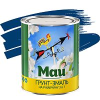 Грунт-эмаль по ржавчине Май 3 в 1 синяя 1,9 кг