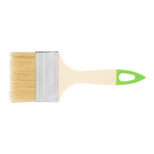 Кисть флейцевая, 70*8, натуральная щетина, пластиковая ручка, 10шт Сибртех фото 3