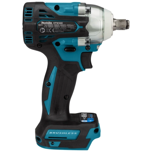 Гайковерт ударный аккумуляторный Makita LXT BL 18В XPT, квадрат 1/2", 330Нм, 4 скорости, подсветка, тормоз двигателя, регулировка оборотов, АКБ 1x3.0Ач, з/у, Makpac. DTW300SF1J фото 7