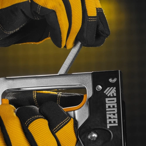 Степлер металлический Denzel скобы в комплекте, 2К рукоятка, тип 53, 6-10 мм 40222 фото 8 Степлер металлический Denzel скобы в комплекте, 2К рукоятка, тип 53, 6-10 мм 40222 фото 8