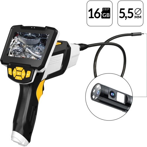 Промышленный видеоэндоскоп iCarTool 2 камеры, экран 4.3", 5.5 мм сменный зонд 1м IC-V112B Промышленный видеоэндоскоп iCarTool 2 камеры, экран 4.3", 5.5 мм сменный зонд 1м IC-V112B