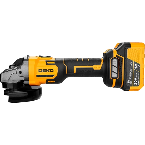 Углошлифовальная машина бесщеточная DEKO ZKAG20, 20В, 1x4.0Ач 084-1044 фото 4 Углошлифовальная машина бесщеточная DEKO ZKAG20, 20В, 1x4.0Ач 084-1044 фото 4