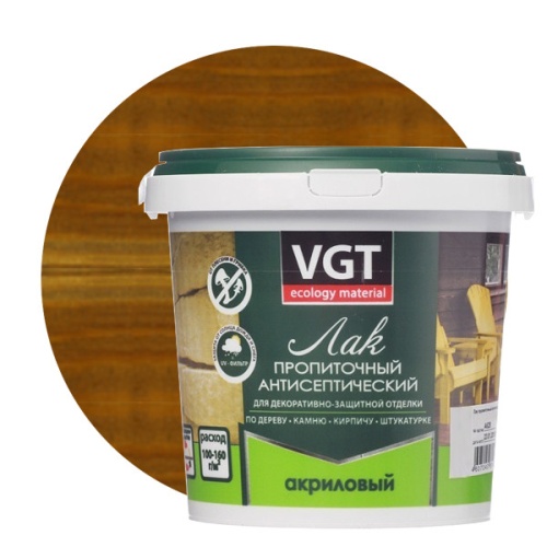 Лак пропиточный с антисептиком VGT палисандр 0,9 кг