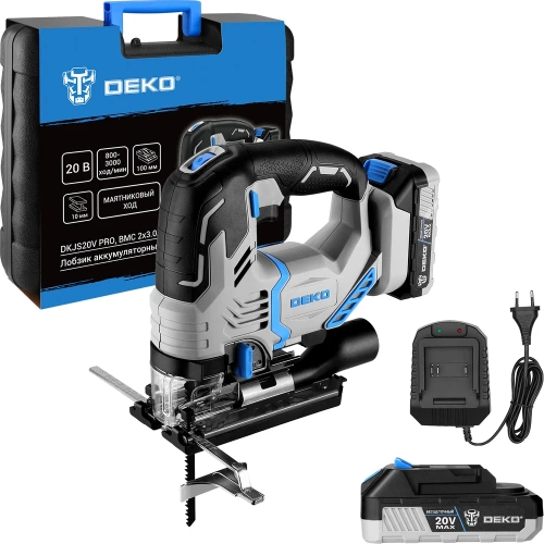 Аккумуляторный лобзик DEKO DKJS20V PRO в кейсе, 20В, 2x3.0Ач 085-1330 фото 6