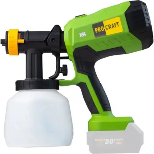 Краскопульт аккумуляторный PROCRAFT 20В 750 мл/мин, 2,0/2,5 мм (Без АКБ и ЗУ) PSE40 Краскопульт аккумуляторный PROCRAFT 20В 750 мл/мин, 2,0/2,5 мм (Без АКБ и ЗУ) PSE40