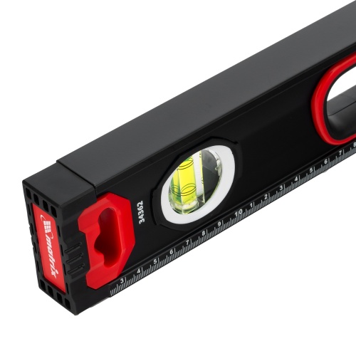 Уровень алюминиевый, усиленный, фрезерованный, 3 глазка, двухкомпонентные рукоятки, 800 мм Matrix фото 5