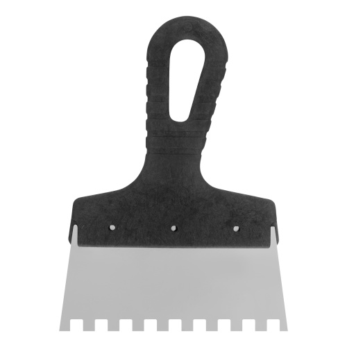 Шпатель из нержавеющей стали, 150 мм, зуб 8 х 8 мм, пластмассовая ручка Сибртех фото 3