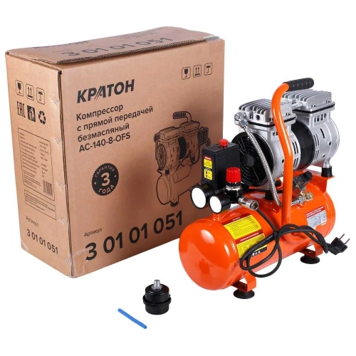 Безмасляный компрессор с прямой передачей Кратон AC-140-8-OFS 3 01 01 051 фото 10