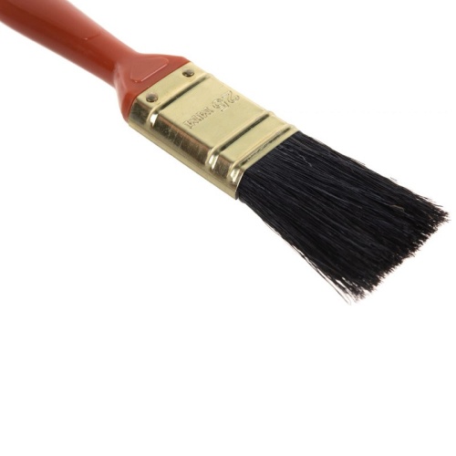 Кисть плоская Варяг 31221 натуральная черная щетина 25 мм фото 3