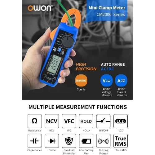 Токовые клещи OWON CM2100B OW207 фото 7
