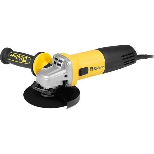 Машина углошлифовальная Kolner (УШМ) 125мм, 850Вт,  KAG 125-850, 11000 об/мин, 22,2мм, М14, защита мотора, бесключевой кожух (бок.рукоятка, ключ) 8030700636