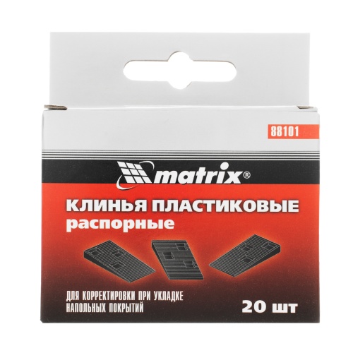 Клинья пластиковые распорные для корректировки при укладке напольных покрытий, 20 шт Matrix фото 6