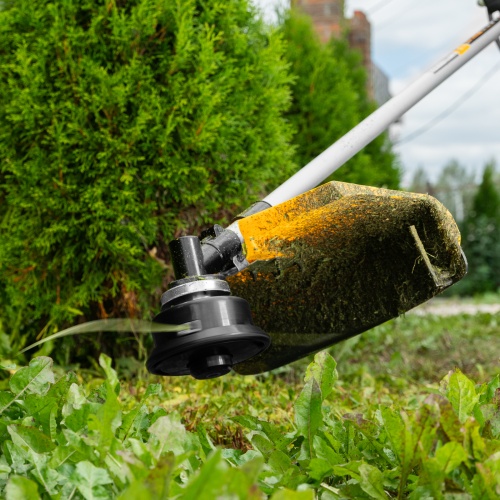 Триммер бензиновый DT-52E, 52 см3, неразъемная штанга, электростартер, состоит из 2 частей Denzel фото 29