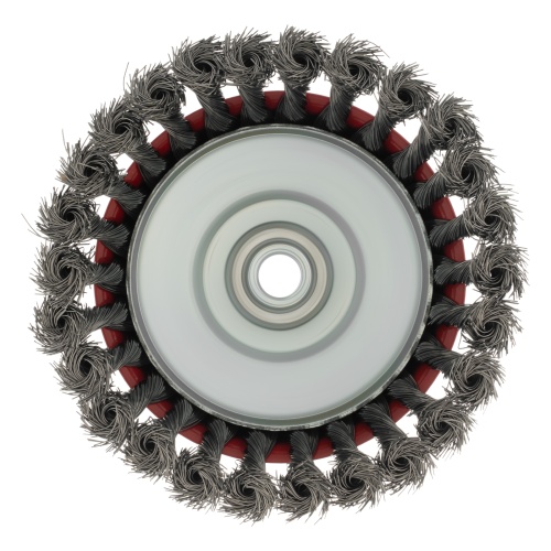 Щетка для УШМ, 125 мм, М14, "чашка", крученая проволока 0.35 мм Matrix фото 4