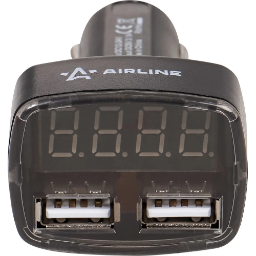 Вольтметр Airline + 2USB 3.1A в прикуриватель AVM-D-02 фото 4