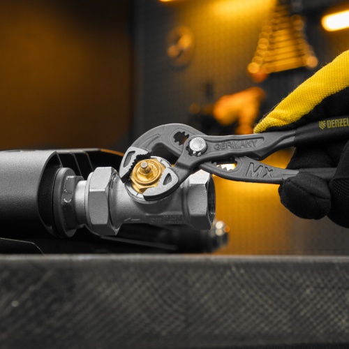 Клещи переставные, кнопочный механизм, обливные рукоятки, 180 мм Denzel фото 12