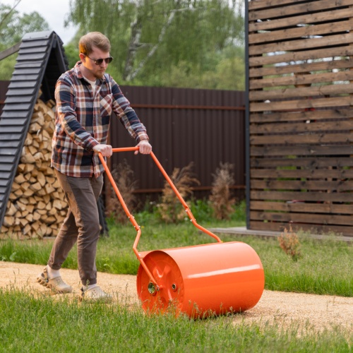 Каток газонный 70л, ручной, наливной, пробка-болт Сибртех фото 17