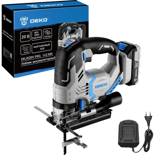 Аккумуляторный бесщеточный лобзик DEKO DKJS20V PRO, 20В, 1x3.0Ач 085-1328 фото 3 Аккумуляторный бесщеточный лобзик DEKO DKJS20V PRO, 20В, 1x3.0Ач 085-1328 фото 3