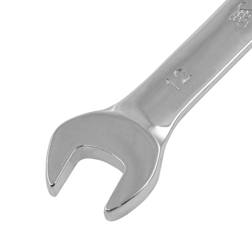 Ключ комбинированный трещоточный, 12 мм, CrV, зеркальный хром Matrix Professional фото 2