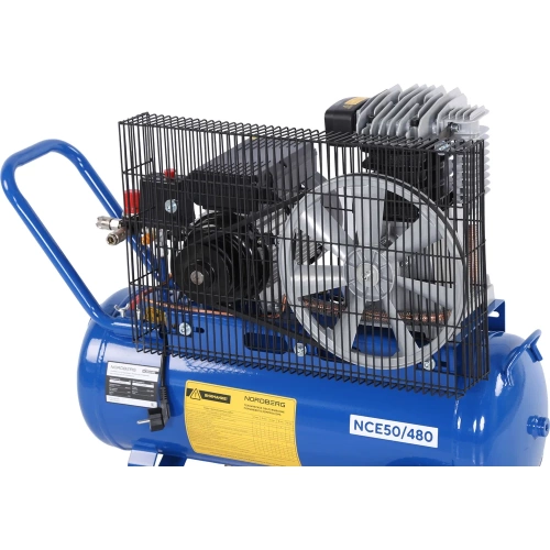 Компрессор поршневой NORDBERG с ременной передачей, 220В, ресивер 50л, 446л/мин NCE50/480 фото 4 Компрессор поршневой NORDBERG с ременной передачей, 220В, ресивер 50л, 446л/мин NCE50/480 фото 4