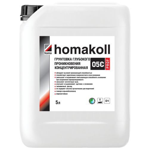 Грунтовка глубокого проникновения Homakoll 05C Prof 5 л