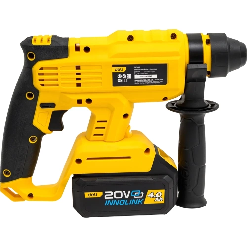 Перфоратор аккумуляторный DELI DC300 (2 АКБ+ЗУ, 20Вх4Ач, SDS PLUS, 2Дж, 4500уд/мин, сумка) 162765 фото 10