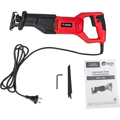 Пила сабельная электрическая EDON ERS-1000 (1000Вт; 0-3000 ход/мин; 20мм; 115мм) 42302 фото 4 Пила сабельная электрическая EDON ERS-1000 (1000Вт; 0-3000 ход/мин; 20мм; 115мм) 42302 фото 4