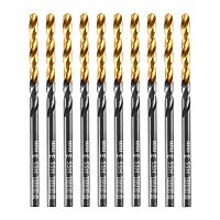 Сверло по металлу, 3 мм, HSS-Tin, Golden Tip, 10 шт. Denzel