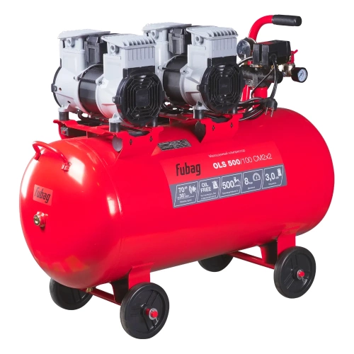 Компрессор безмасляный малошумный FUBAG OLS 500/100 CM2х2 646075 Компрессор безмасляный малошумный FUBAG OLS 500/100 CM2х2 646075