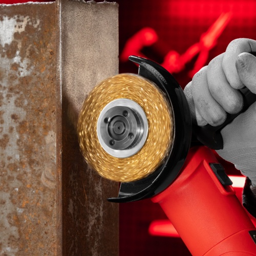 Щетка для УШМ, 100 мм, посадка 22.2 мм, плоская, латунированная витая проволока Matrix фото 9 Щетка для УШМ, 100 мм, посадка 22.2 мм, плоская, латунированная витая проволока Matrix фото 9