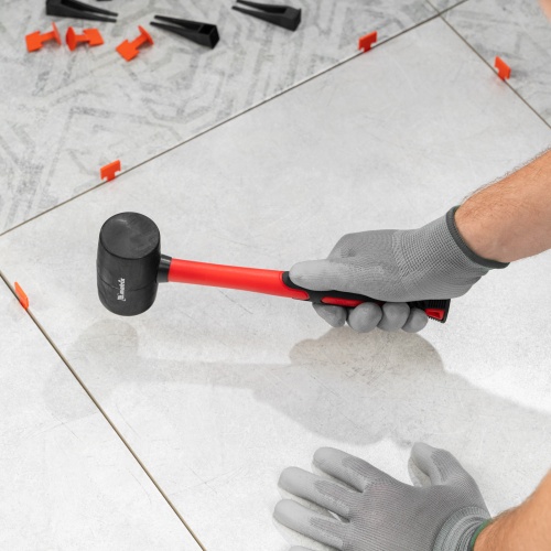 Киянка резиновая, 225 г, черная резина, фибергласовая рукоятка Matrix фото 7