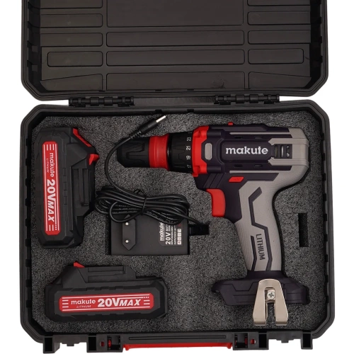 Дрель-шуруповерт аккумуляторная Makute с фиксатором вала (20В, 30Нм) CD227-LX-2B фото 6