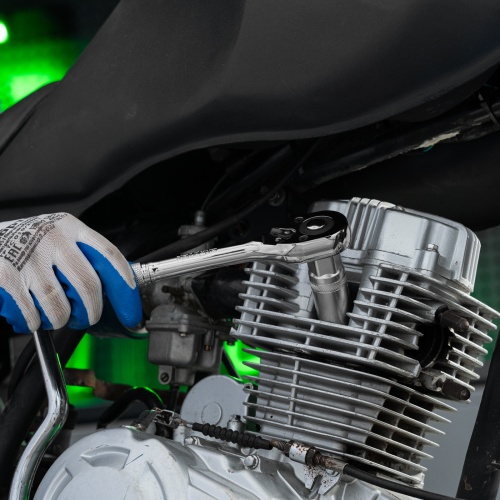 Ключ-трещотка 1/2", 45 зубьев, цельнометаллический, с быстрым сбросом, CrV, хром Сибртех фото 11