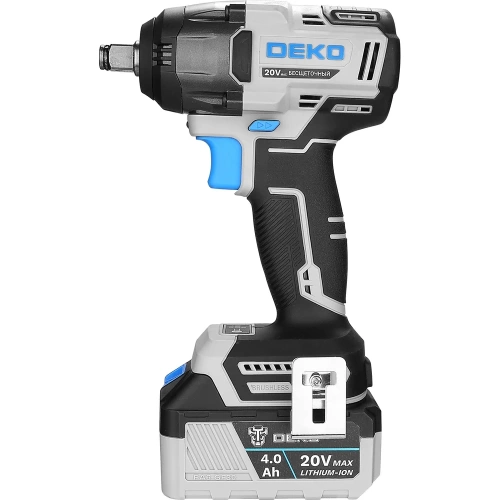 Аккумуляторный бесщеточный гайковерт DEKO DKIS, 20В, 2х4.0Ач, 400Нм, в кейсе 063-4432 фото 10