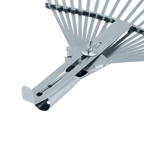 Грабли веерные стальные, 300 - 480 мм, 22 плоских зуба, оцинкованные,раздвижные, без черенка, Palisad фото 3