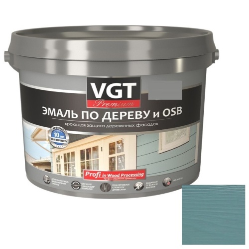 Эмаль по дереву VGT Профи джинсовый синий 10 кг