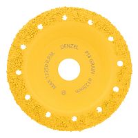 Чашка твёрдосплавная зачистная,125 мм, Наклонная, среднее зерно #16 Denzel