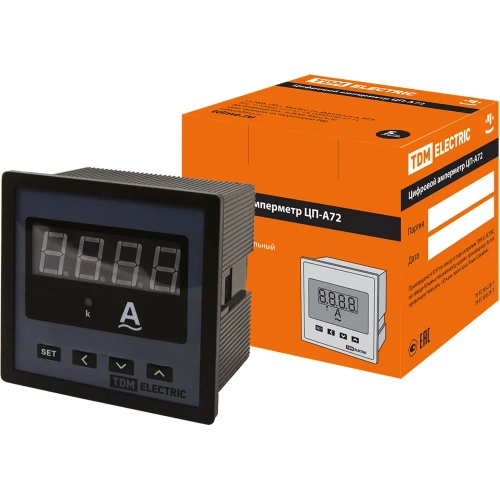 Цифровой амперметр TDM ELECTRIC ЦП-А72 0-9999А-0.5-Р SQ1102-0521 Цифровой амперметр TDM ELECTRIC ЦП-А72 0-9999А-0.5-Р SQ1102-0521