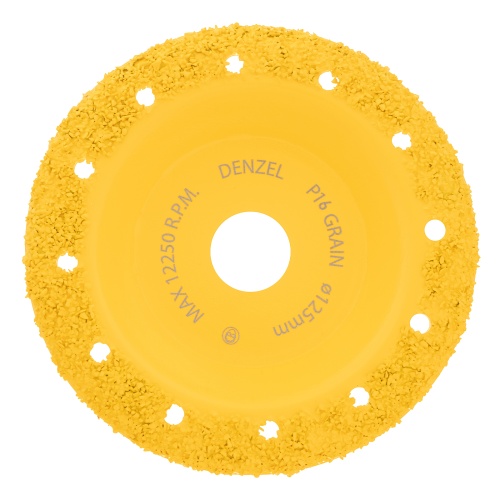 Чашка твёрдосплавная зачистная,125 мм, Наклонная, среднее зерно #16 Denzel