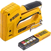 Мебельный степлер Denzel тип 53 и 13, 6-14 мм, тип 140, 10-14 мм, тип 300, 15 мм, тип 500, 15 мм 40215