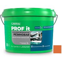 Краска резиновая для всех типов поверхностей Лакра Prof it RAL 050 40 50 кирпичный 6 кг