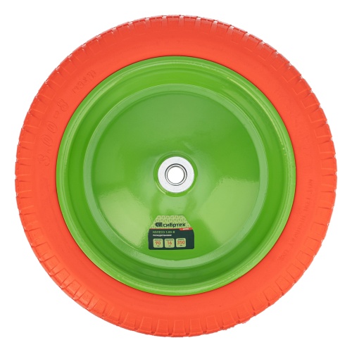 Колесо полиуретановое 3.00-8, длина оси 90 мм, подшипник 16 мм Сибртех фото 4