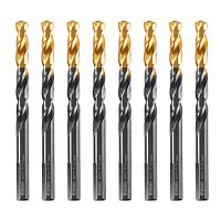 Сверло по металлу, 8,5 мм, HSS-Tin, Golden Tip, 8 шт. Denzel